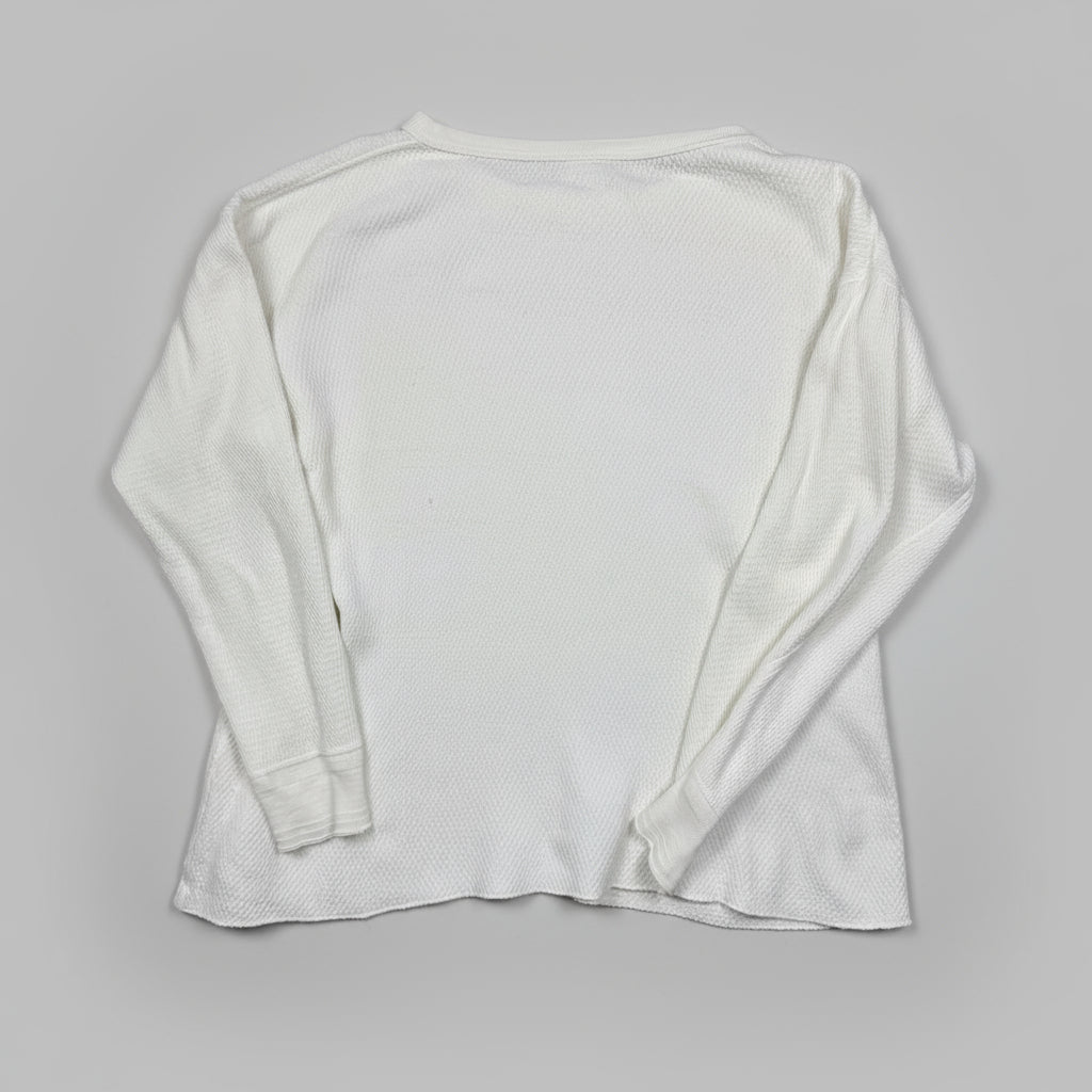 1960s - MacDee - White - Long sleeve - Thermal - XL - The Circle Collective