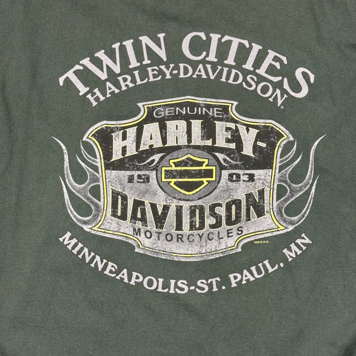 2013 - Harley Davidson - Dark Green - T-shirt - XL - The Circle Collective