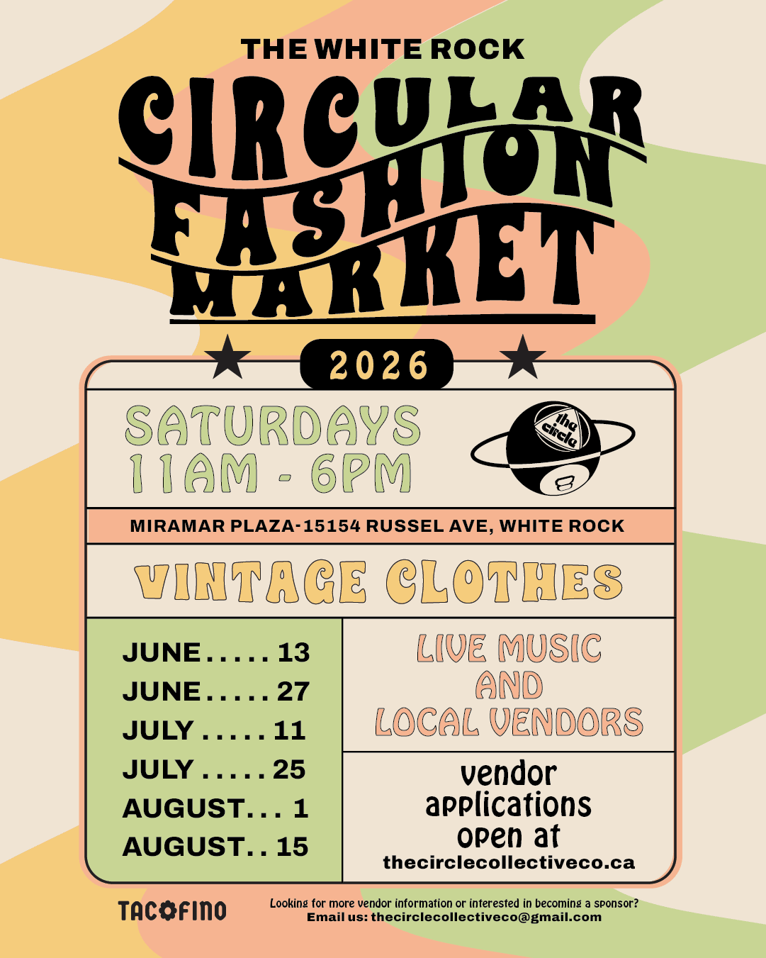 White Rock Circular Fashion Market – Vendor Registration | August 1, 2026 - The Circle Collective