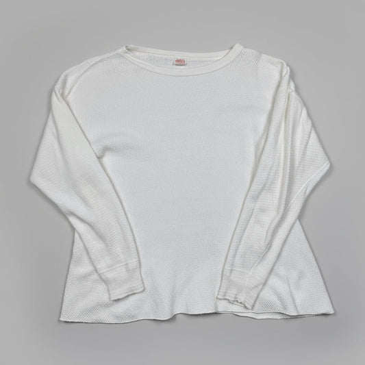 1960s - MacDee - White - Long sleeve - Thermal - XL - The Circle Collective