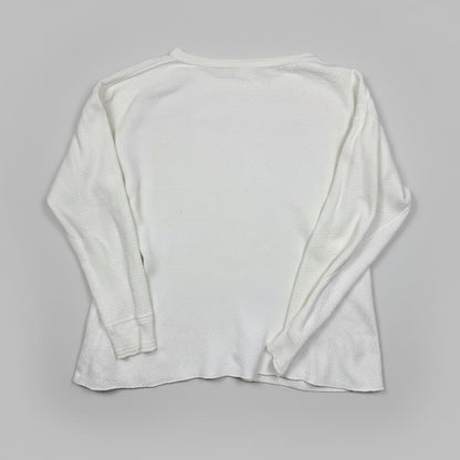 1960s - MacDee - White - Long sleeve - Thermal - XL - The Circle Collective