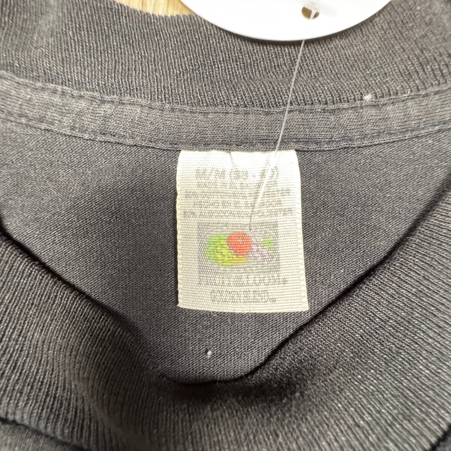 1980s - Fruit of the Loom - Faded Black - T-Shirt - Medium - The Circle Collective