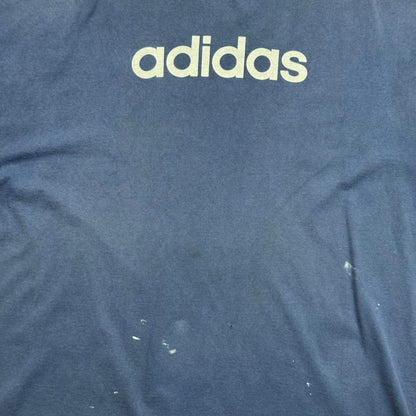 1990s - Adidas - Navy Blue - Ringer T-shirt - XXL - The Circle Collective