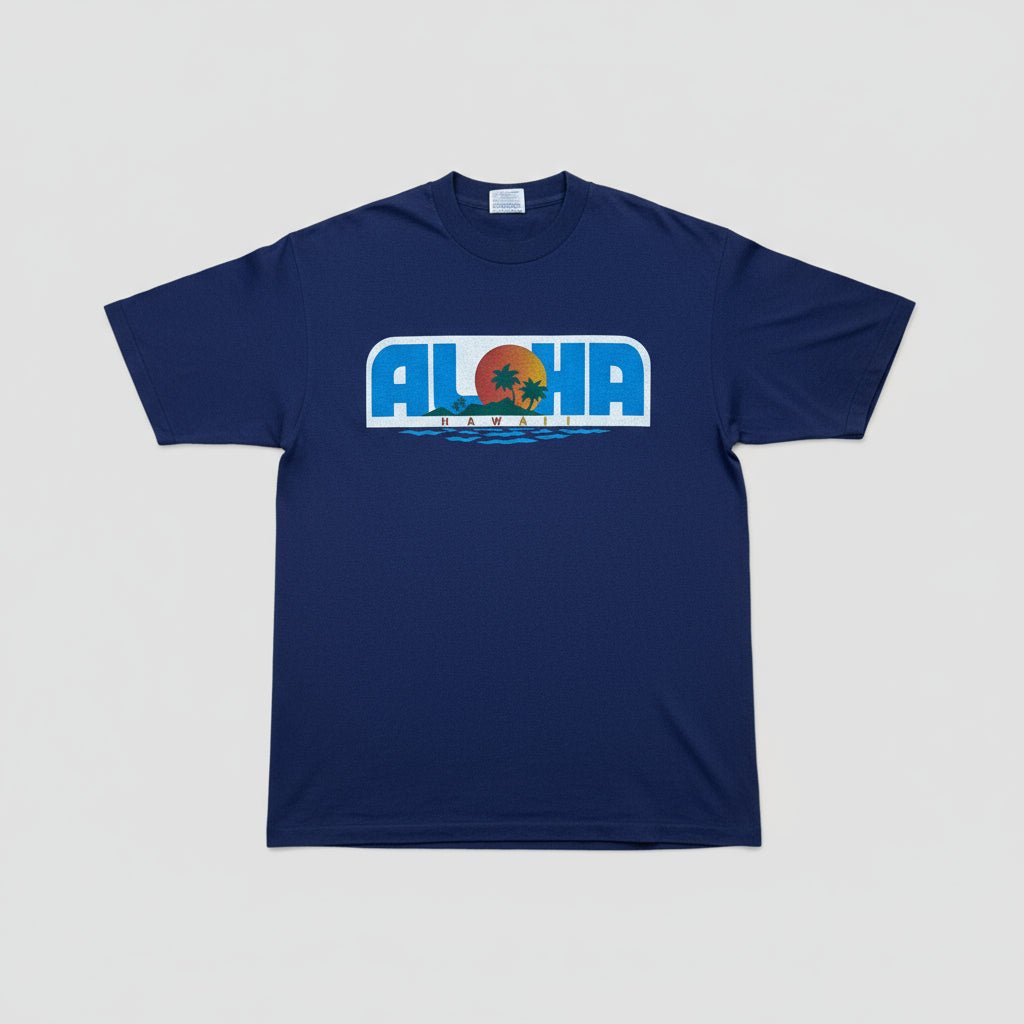 1990s - Aloha Hawaii - Blue - T-shirt - L - The Circle Collective
