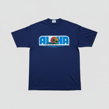 1990s - Aloha Hawaii - Blue - T-shirt - L - The Circle Collective