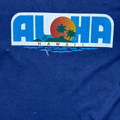 1990s - Aloha Hawaii - Blue - T-shirt - L - The Circle Collective