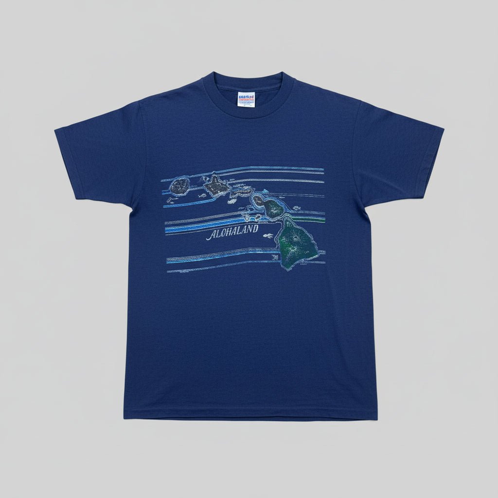 1990s - Alohaland - Blue - T-shirt - Medium - The Circle Collective