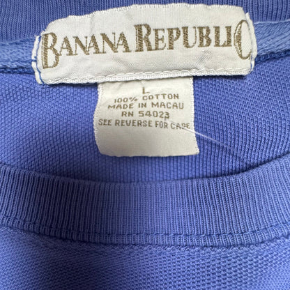 1990s - Banana Republic - Blue - Lightweight Crewneck - Large - The Circle Collective