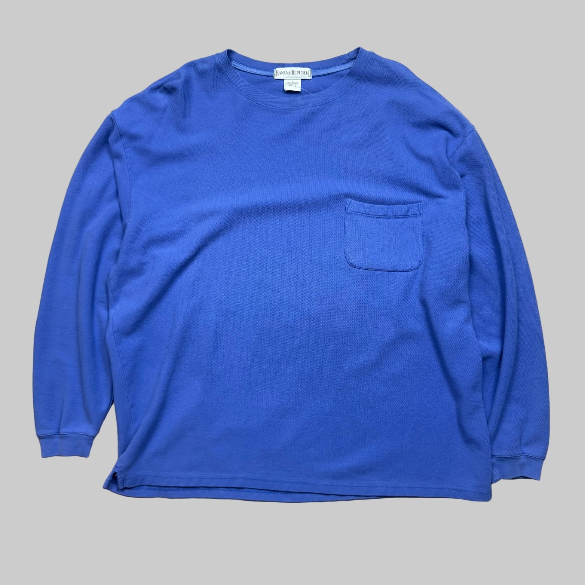 1990s - Banana Republic - Blue - Lightweight Crewneck - Large - The Circle Collective