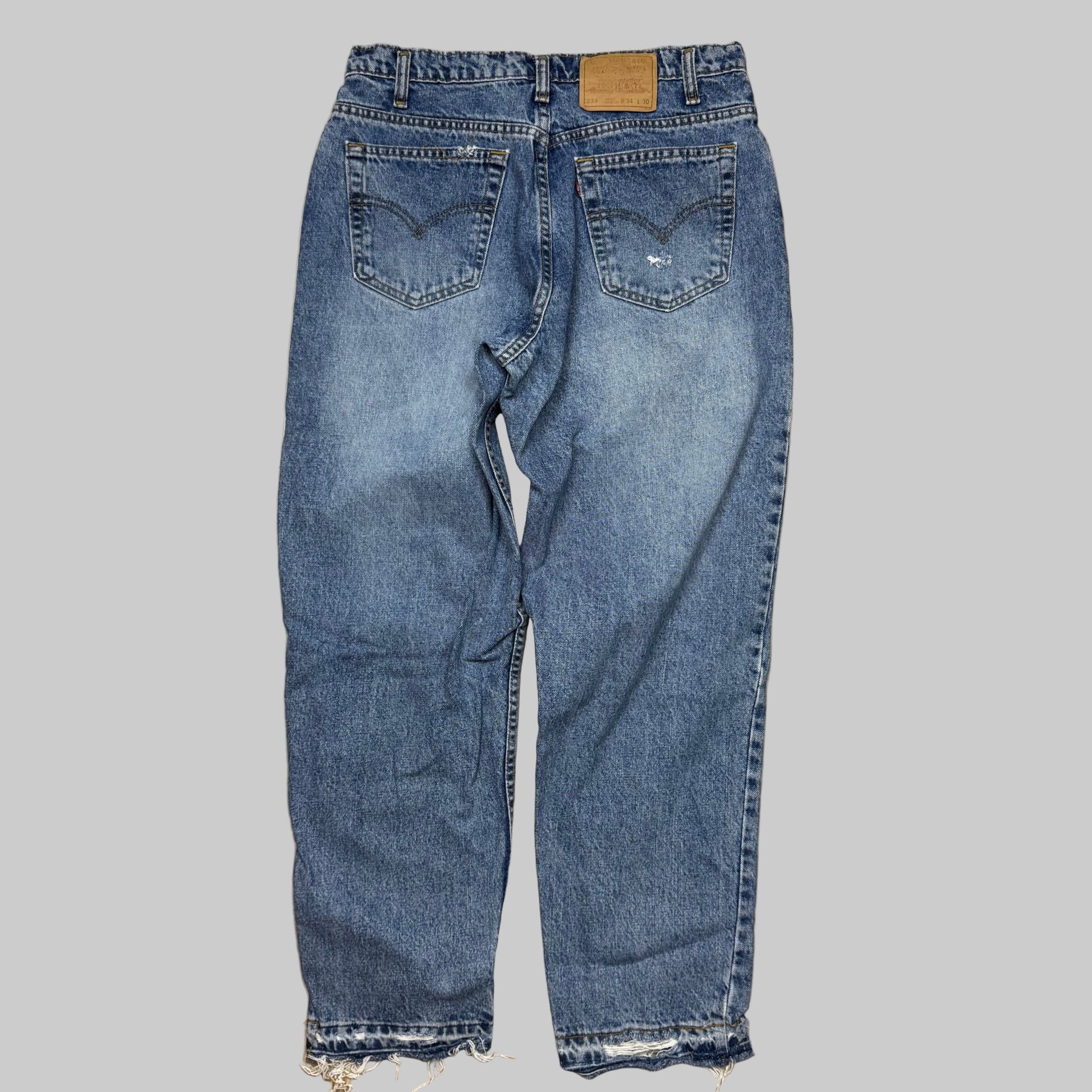 1990s - Levi's 535s - Thrashed & Paint Splattered - Jeans - 34/36 - The Circle Collective