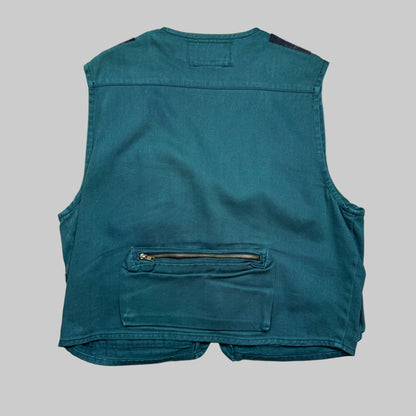 1990s - Machine - Green - Utility Vest - Small - The Circle Collective