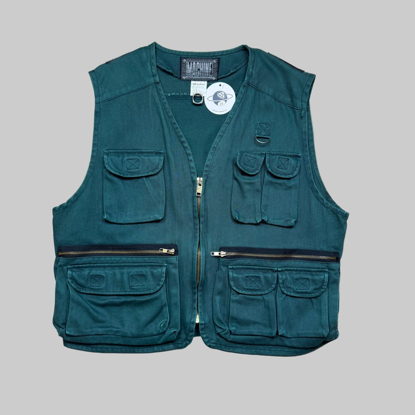 1990s - Machine - Green - Utility Vest - Small - The Circle Collective
