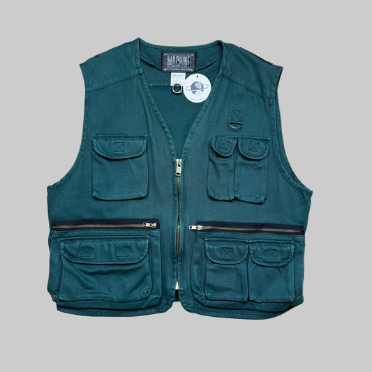 1990s - Machine - Green - Utility Vest - Small - The Circle Collective