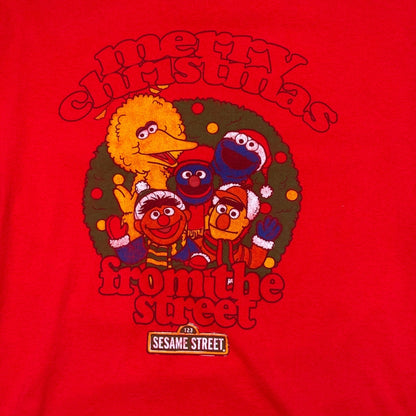 1990s - Sesame Street Christmas - Red - T-shirts - Medium - The Circle Collective