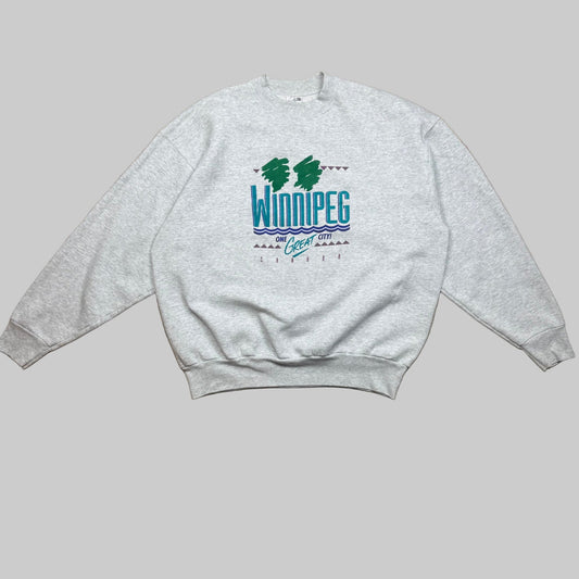 1990s - "Winnipeg One Great City - Grey - Crewneck sweatshirt - XXL - The Circle Collective