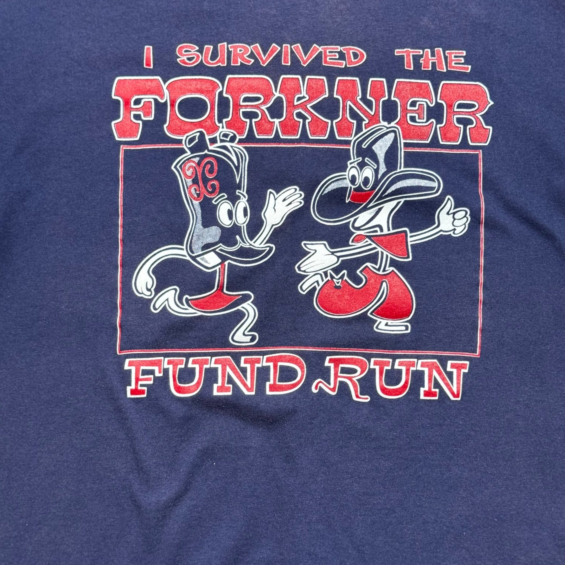 1994 - "I survived the Forkner Fund Run." - Blue - T-shirt - Medim - The Circle Collective