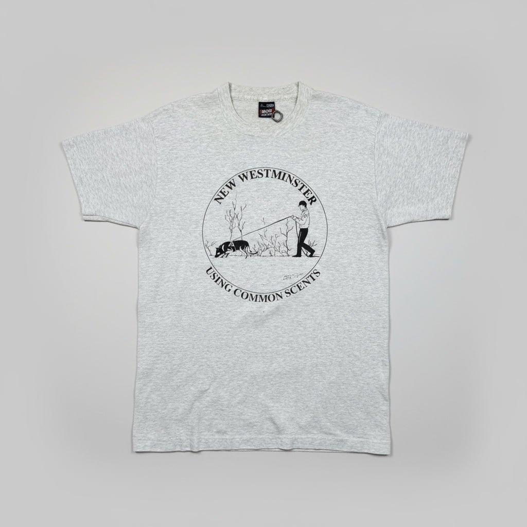 1996 - New Westminster Using Common Scents - Grey - T-shirt - Large - The Circle Collective