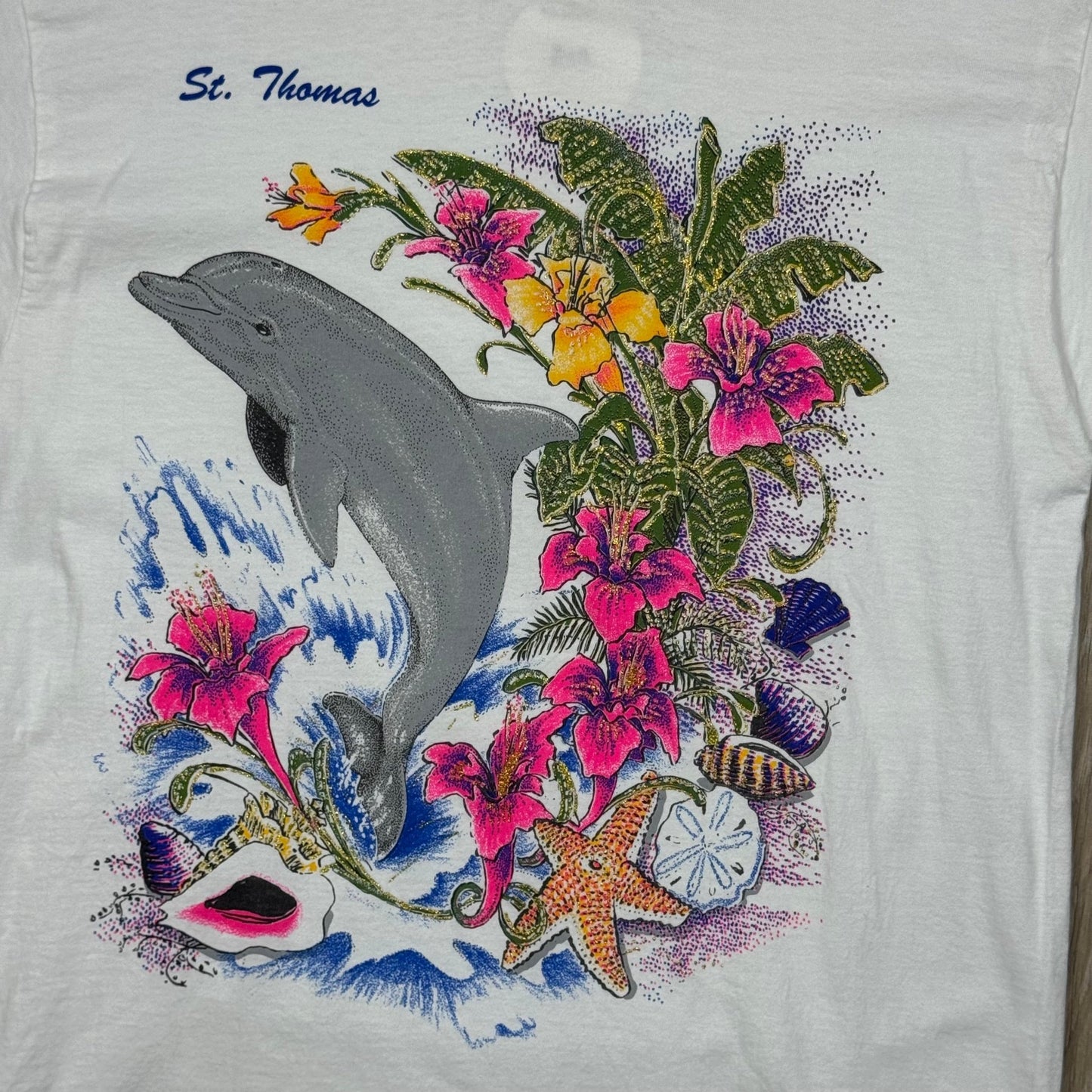 1997 - St.Thomas - White - T-Shirt - Large - The Circle Collective