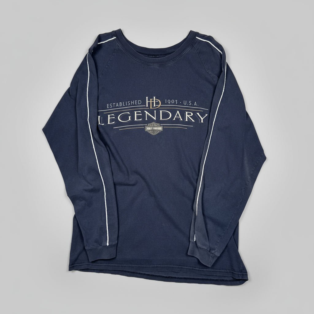 2000s - Harley Davidson - Black - Long sleeve T-shirt - Large - The Circle Collective