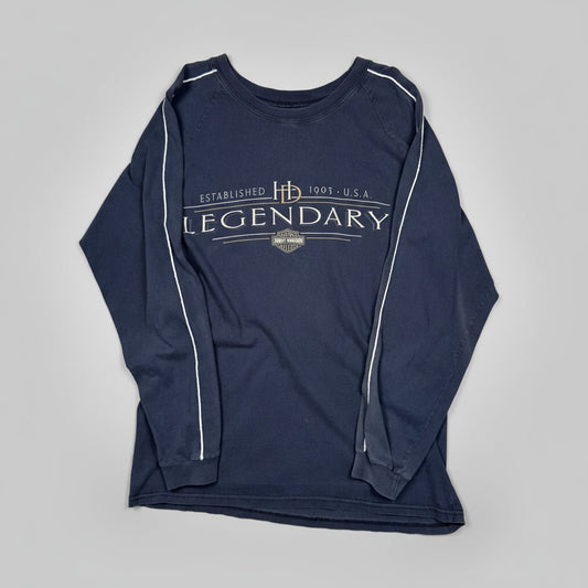 2000s - Harley Davidson - Black - Long sleeve T-shirt - Large - The Circle Collective