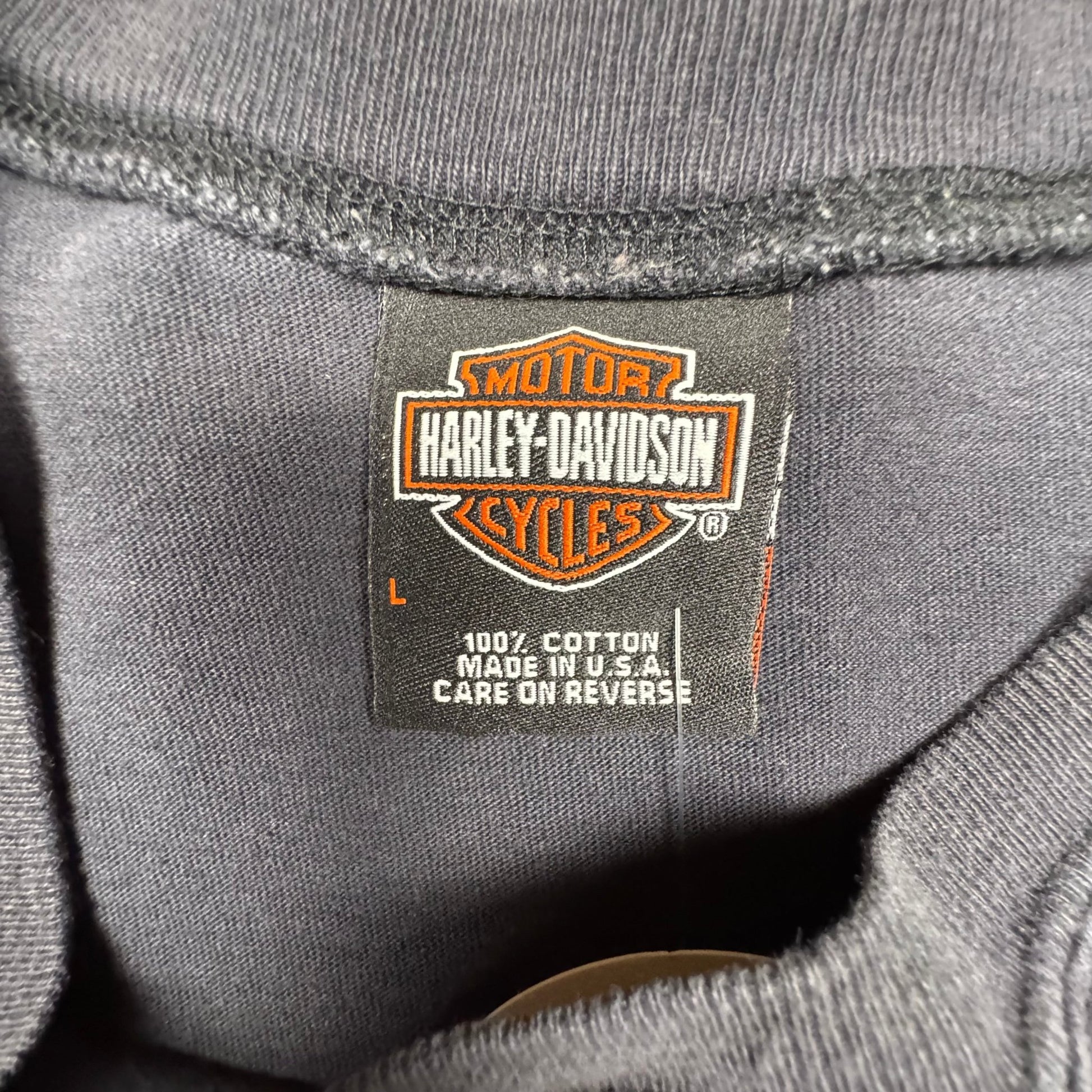 2000s - Harley Davidson - Black - Long sleeve T-shirt - Large - The Circle Collective