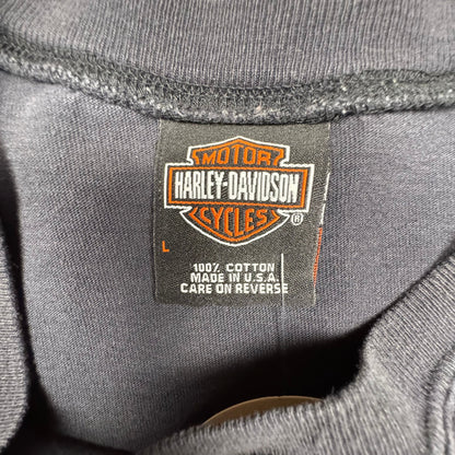 2000s - Harley Davidson - Black - Long sleeve T-shirt - Large - The Circle Collective