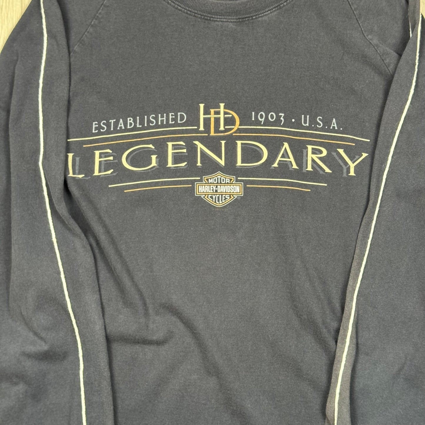 2000s - Harley Davidson - Black - Long sleeve T-shirt - Large - The Circle Collective