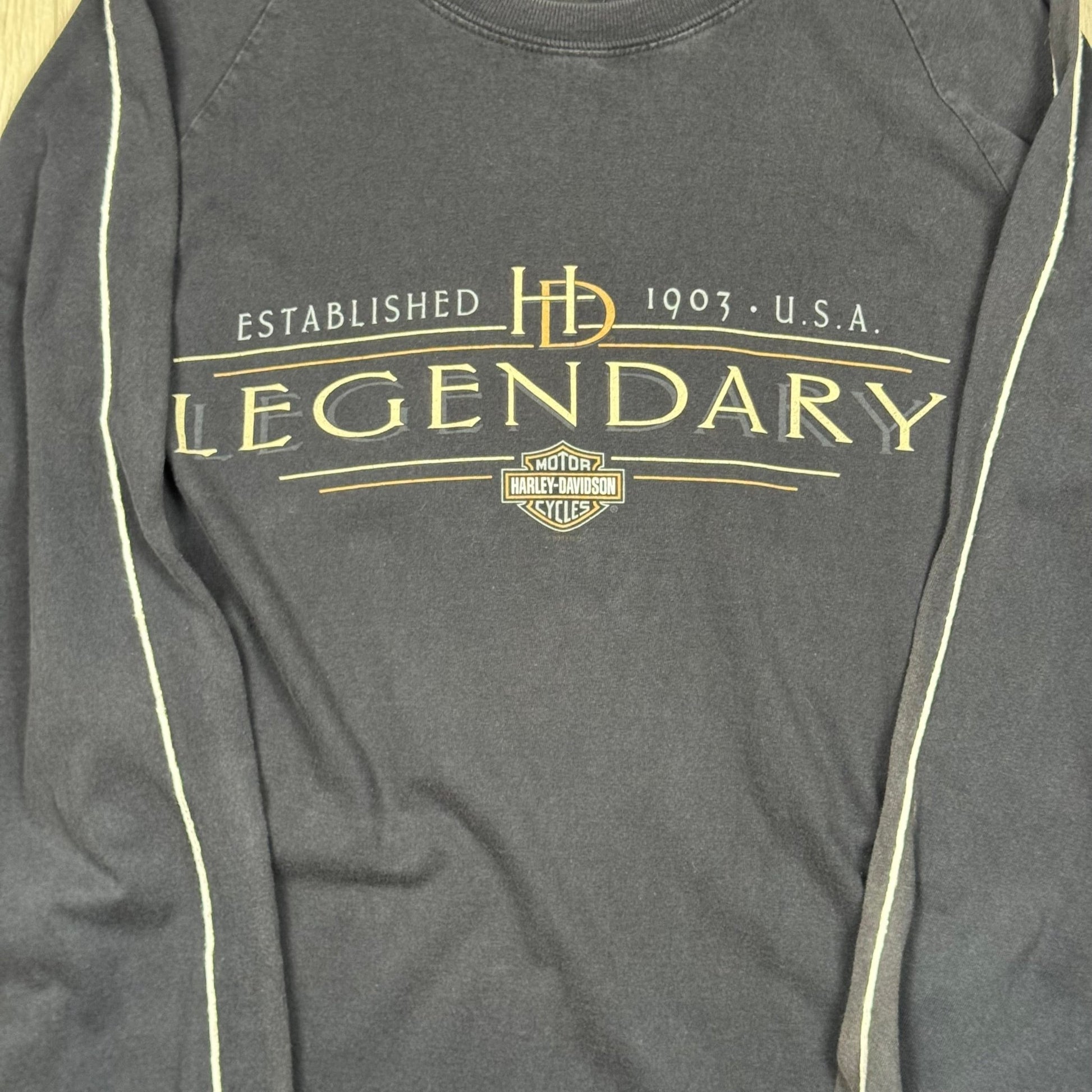 2000s - Harley Davidson - Black - Long sleeve T-shirt - Large - The Circle Collective