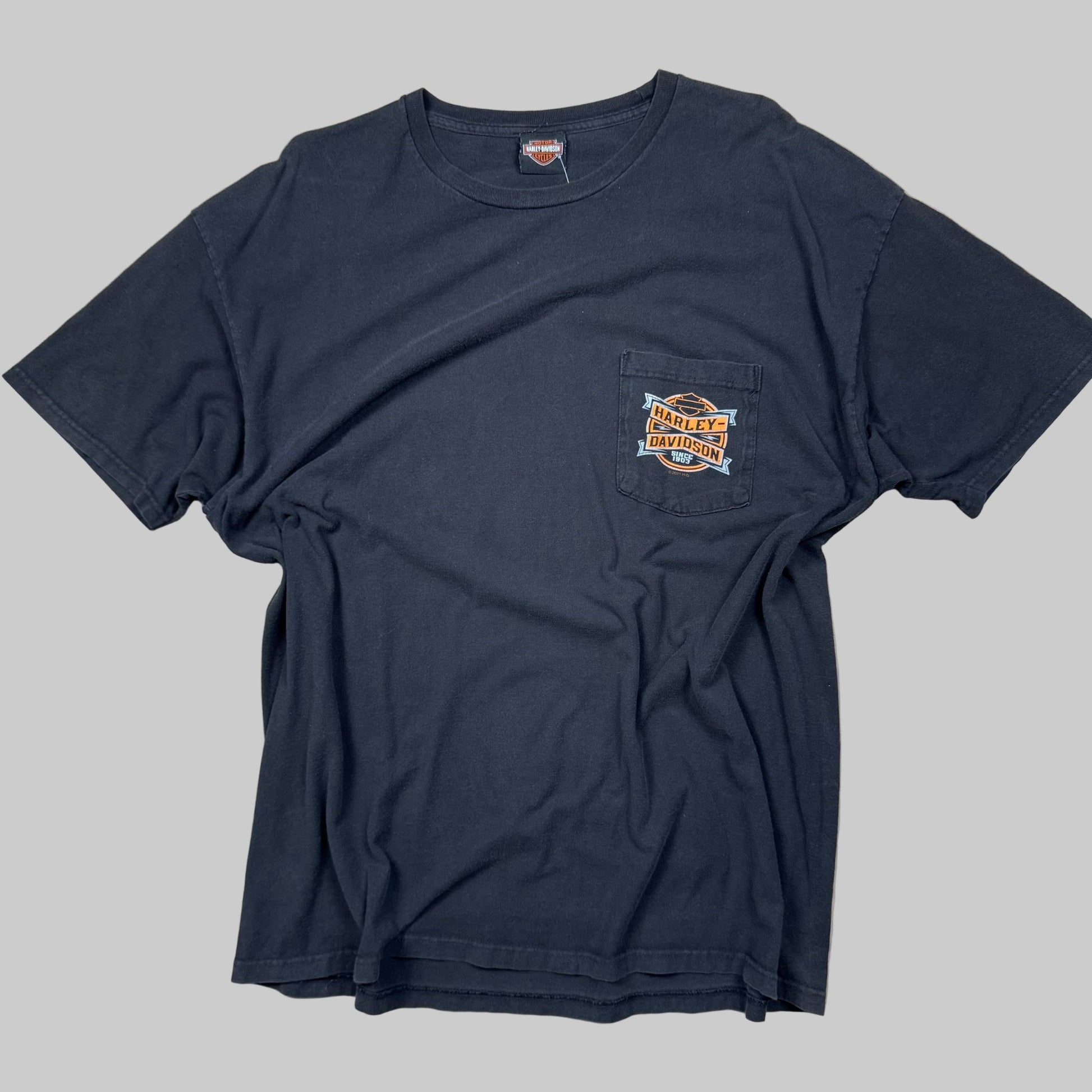 2000s - Harley Davidson - Black - T-shirt - XXL - The Circle Collective