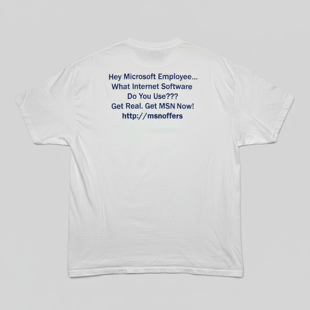 2000s - Microsoft MSN Premium - White - T-shirt - XL - The Circle Collective