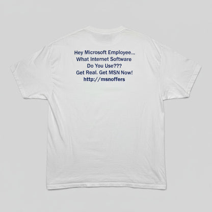 2000s - Microsoft MSN Premium - White - T-shirt - XL - The Circle Collective