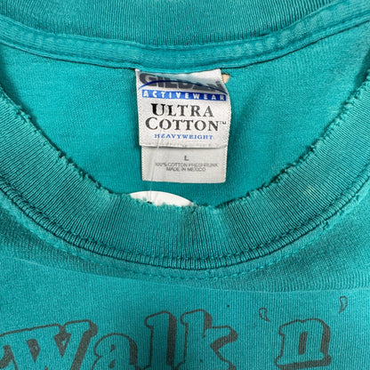2000s - Thrashed "Walk n Run for UCP" - Turquoise - T-shirt - Large - The Circle Collective