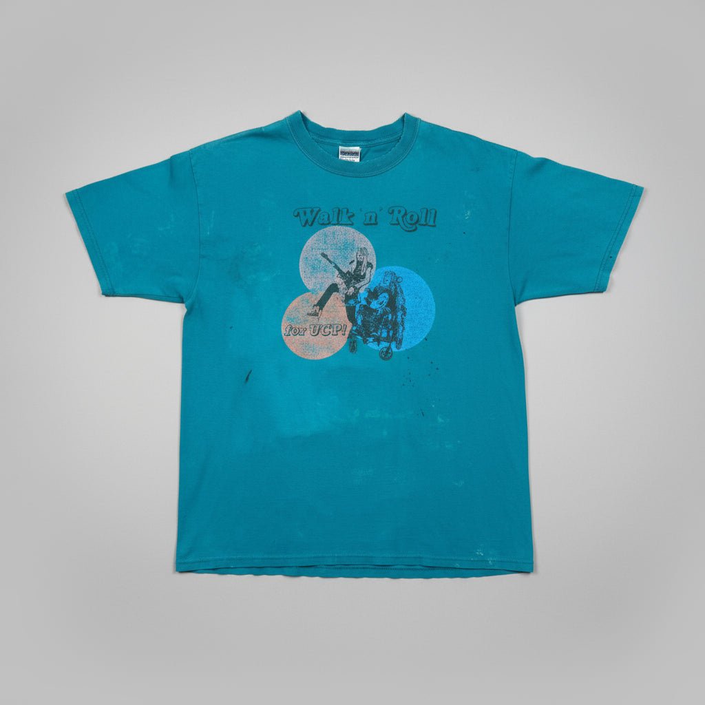 2000s - Thrashed "Walk n Run for UCP" - Turquoise - T-shirt - Large - The Circle Collective