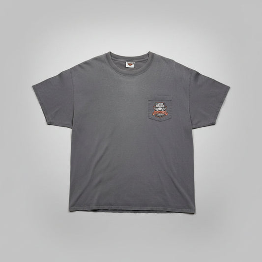 2010 - Harley Davidson - Grey Pocket T-shirt - XL - The Circle Collective