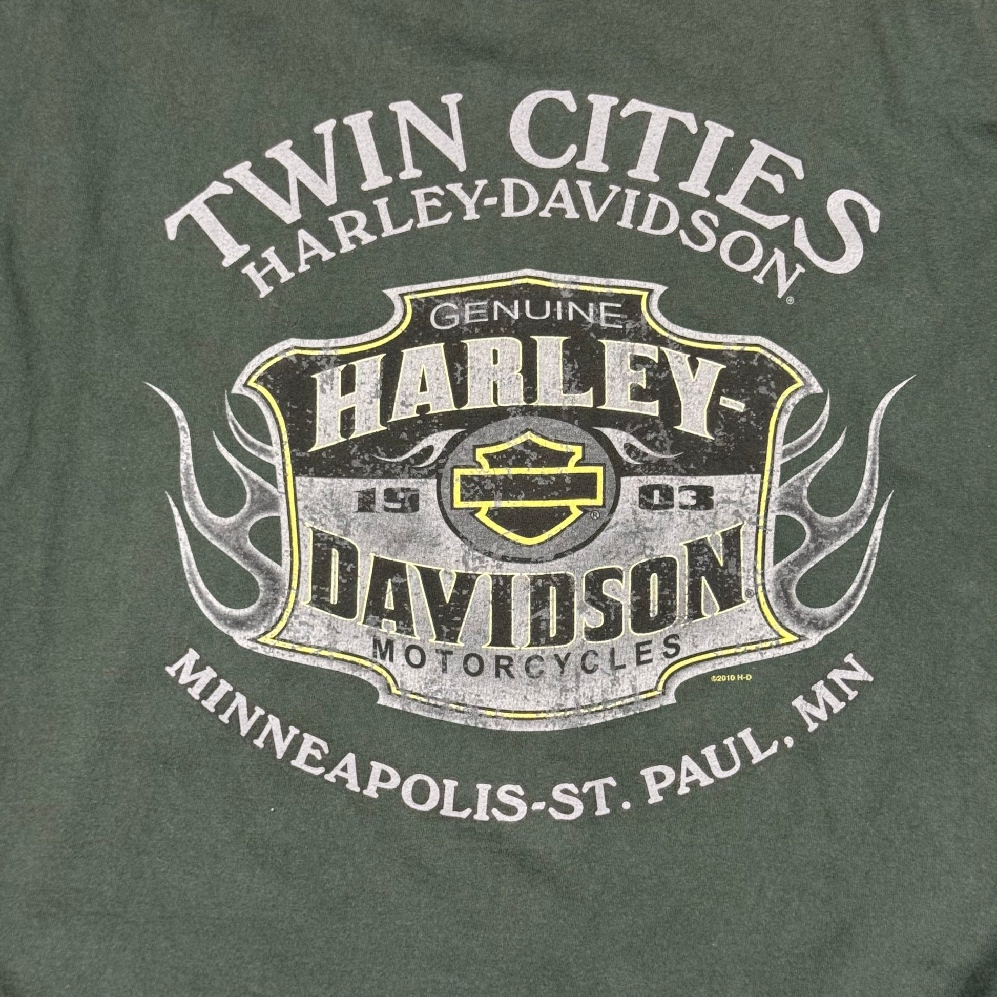2013 - Harley Davidson - Dark Green - T-shirt - XL - The Circle Collective