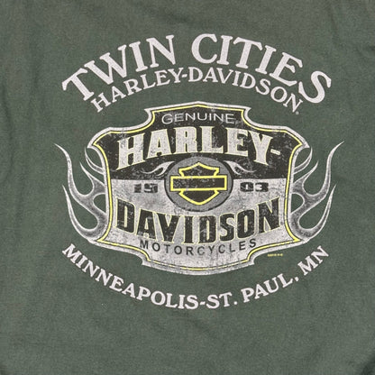 2013 - Harley Davidson - Dark Green - T-shirt - XL - The Circle Collective