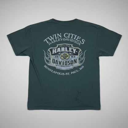 2013 - Harley Davidson - Dark Green - T-shirt - XL - The Circle Collective