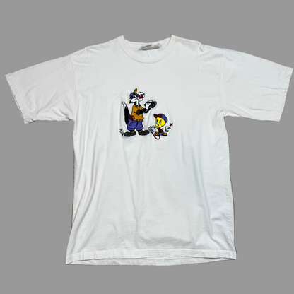 1991 - Looney Tunes - Off-White - T-Shirt - Large