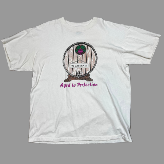 1992 - 92' Cabernet Aged to Perfection - White - T-Shirt - XL