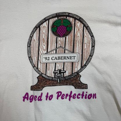 1992 - 92' Cabernet Aged to Perfection - White - T-Shirt - XL