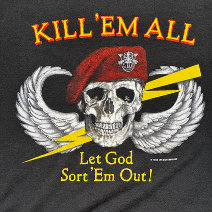 1986 - 'Kill 'Em All Let God Sort 'Em Out!' - Black - T-Shirt - XL