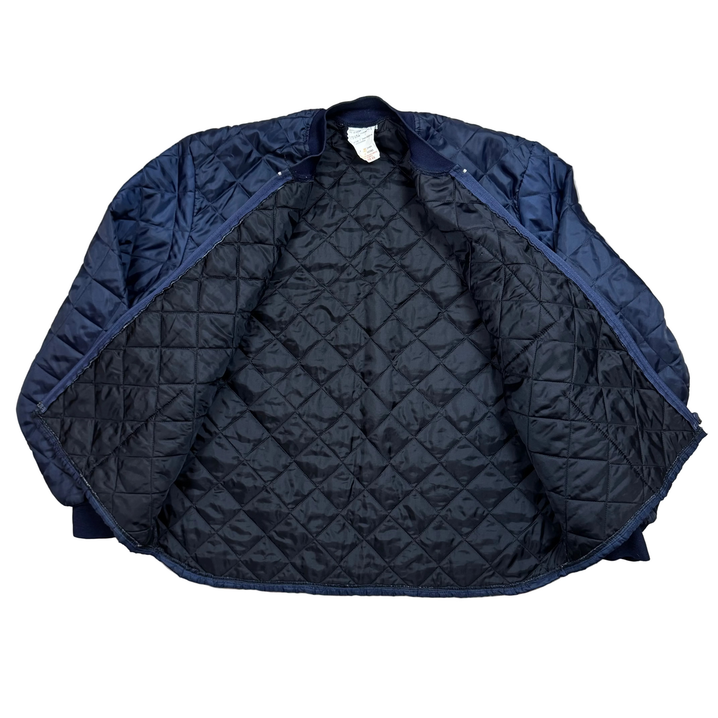 1990s - Navy Blue - Freezer Jacket - Large