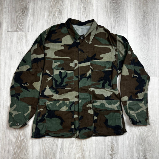 1990s - US Military - Woodland Camo - Combat Coat - Large/XL