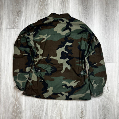 1990s - US Military - Woodland Camo - Combat Coat - Large/XL