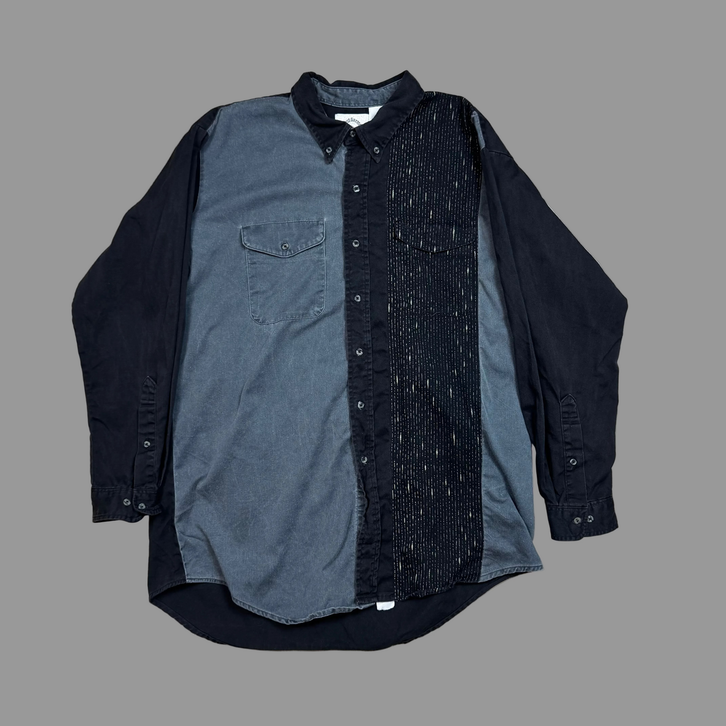 1990s - MWG - Black & Grey - Western Shirt - XXL