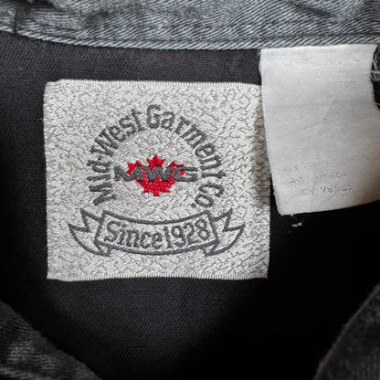 1990s - MWG - Black & Grey - Western Shirt - XXL