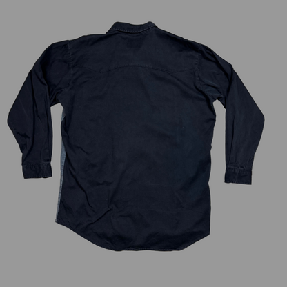 1990s - MWG - Black & Grey - Western Shirt - XXL