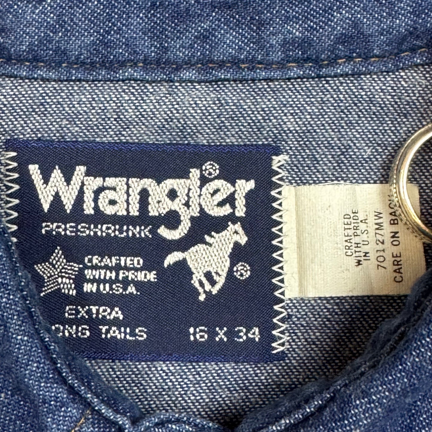 1980s - Wrangler - Jean Shirt - XL