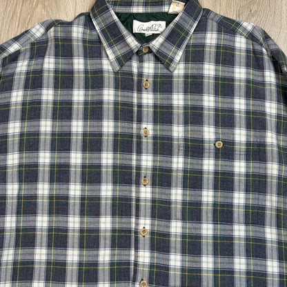 1990s - Arnold Palmer - Green Plaid - Shirt - XL
