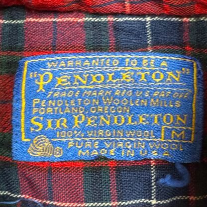 1980s - Pendleton - Red - Flannel - Medium